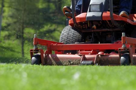 Commercial lawn mowing