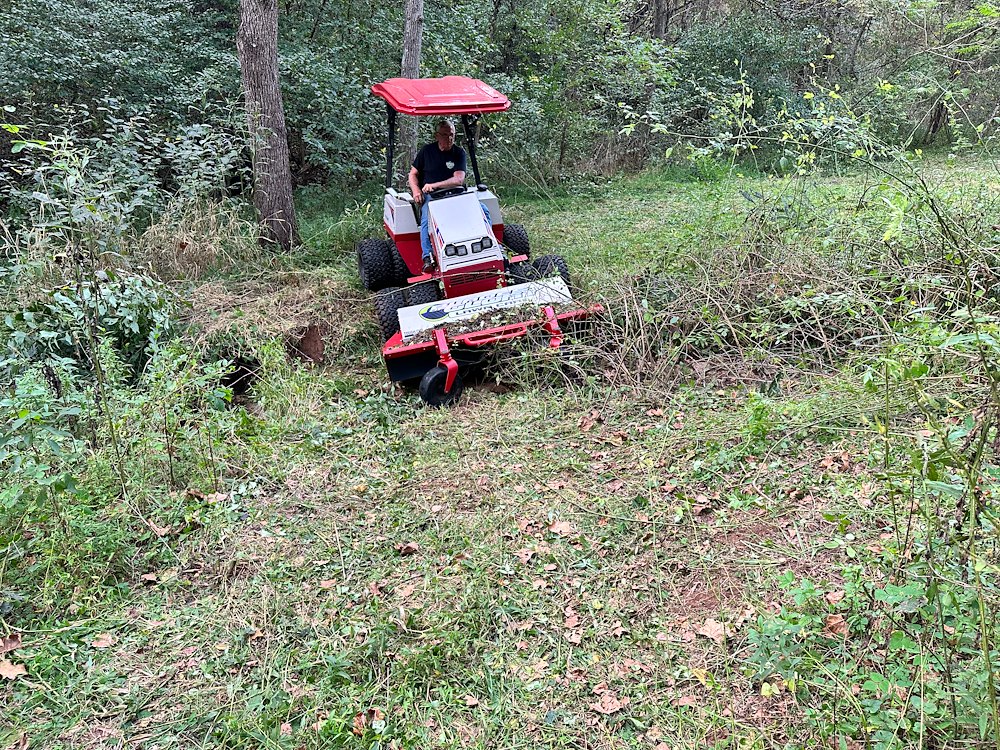 Brush mowing with Ventrac tractor